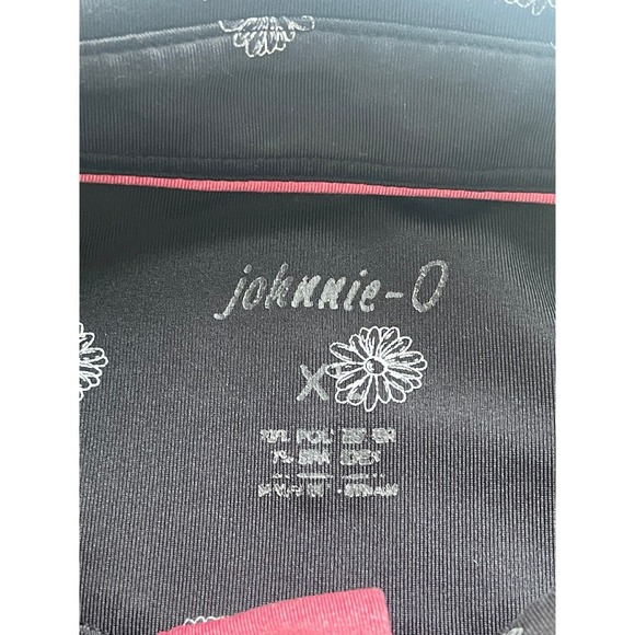 Johnnie O Mens Black Daisy Print Short Sleeve Golf Polo Shirt XL Troon North - Picture 6 of 10